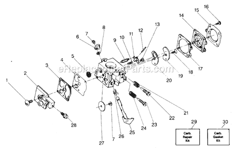 Page A Diagram and Parts List for PRO150  Weed Eater Trimmer